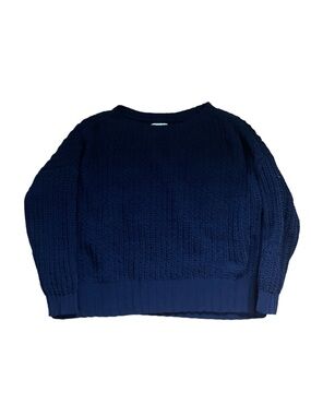 American Eagle Outfitters Navy Chunky Crewneck Sweater